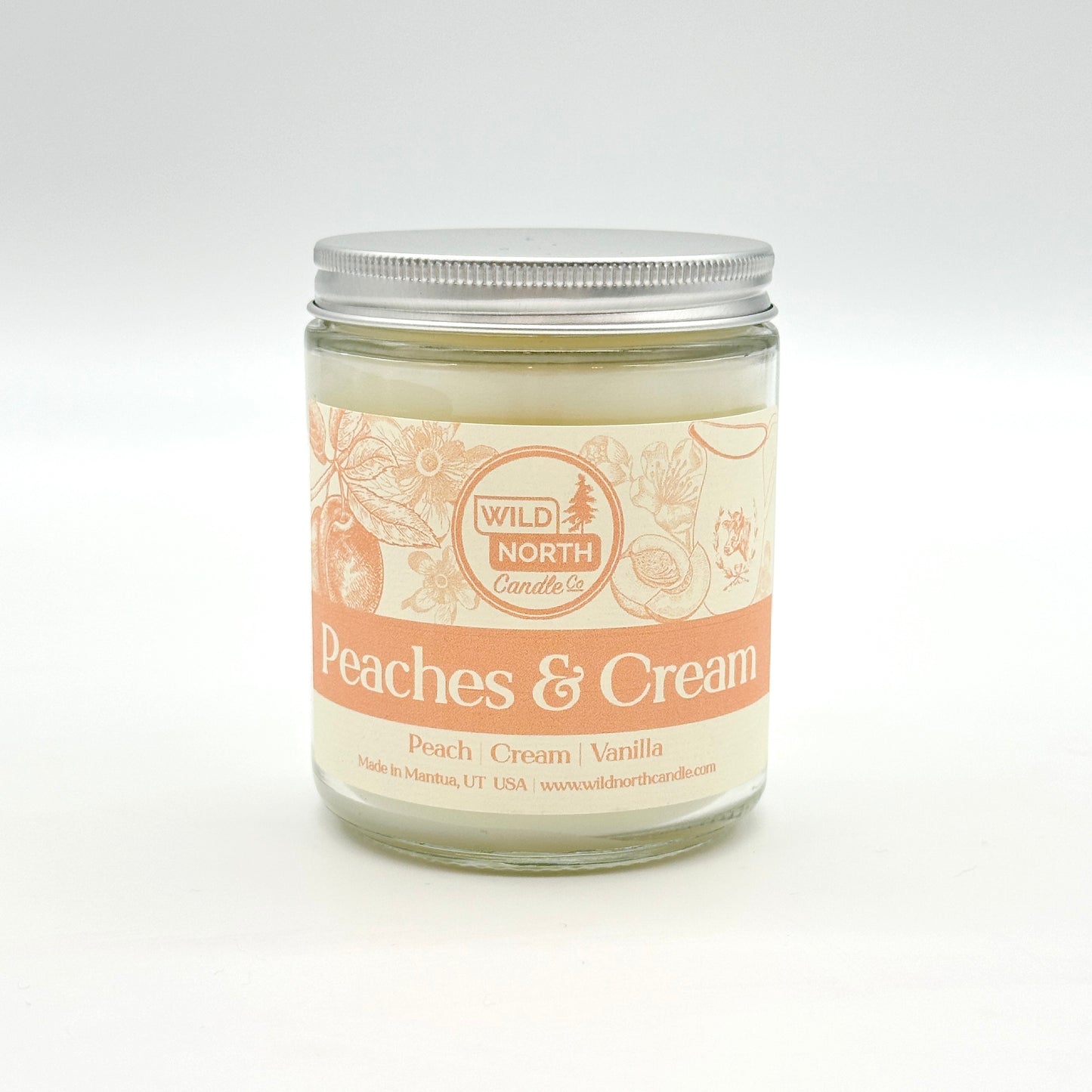 Peaches and Cream Soy Blend Wax Candle
