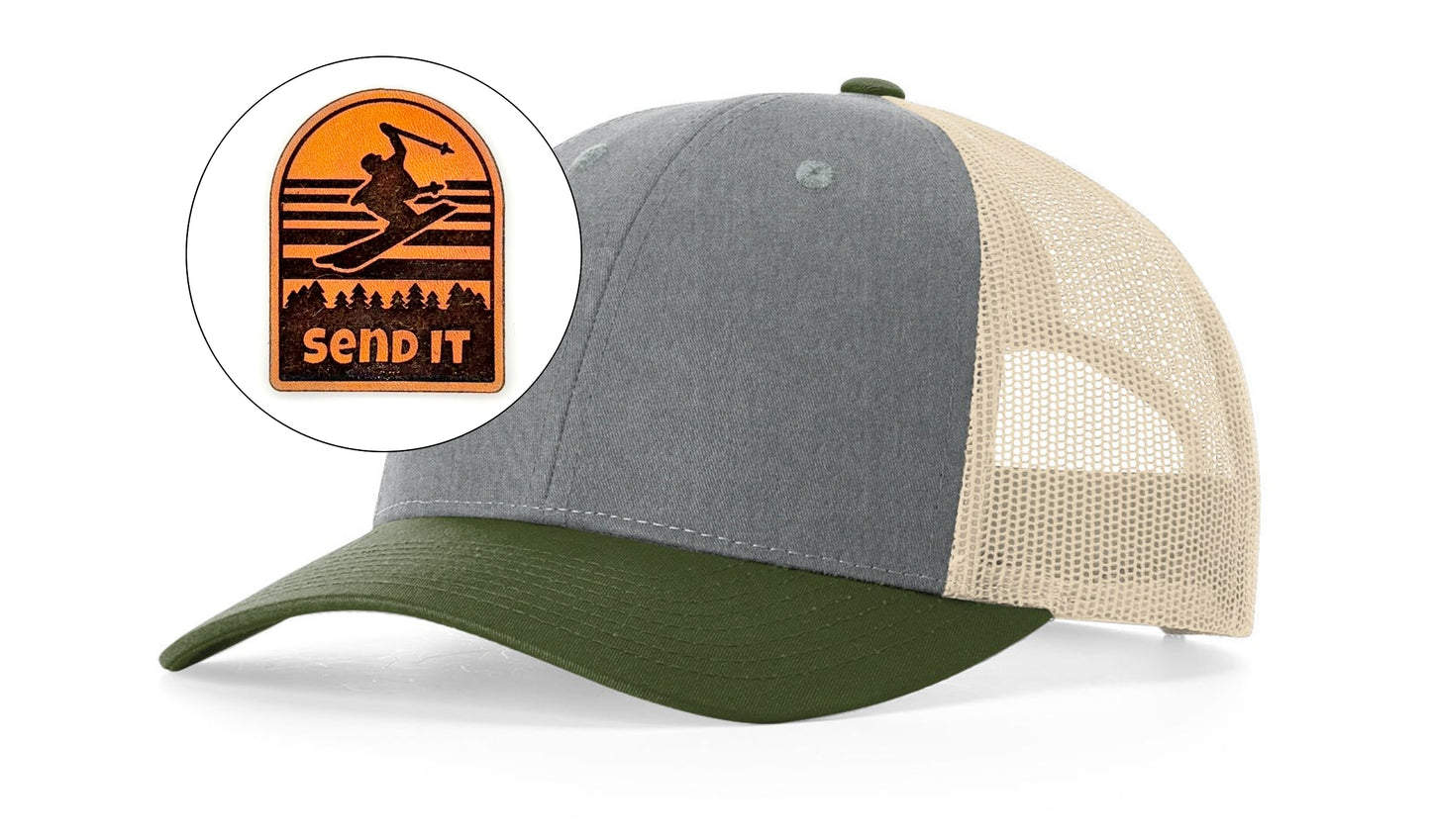 Richardson™ 115 Leather Patch Trucker Hat