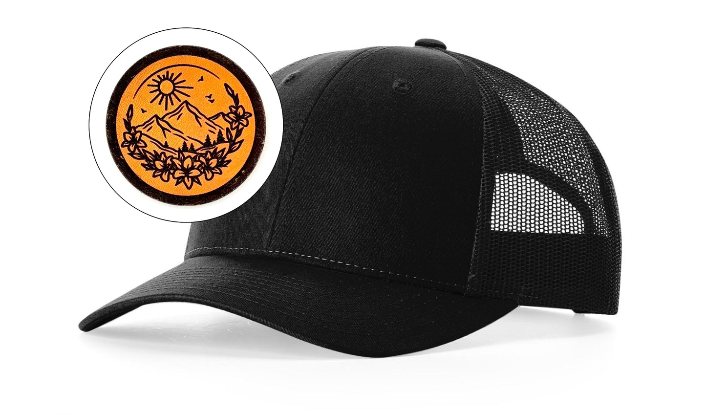 Richardson™ 115 Leather Patch Trucker Hat