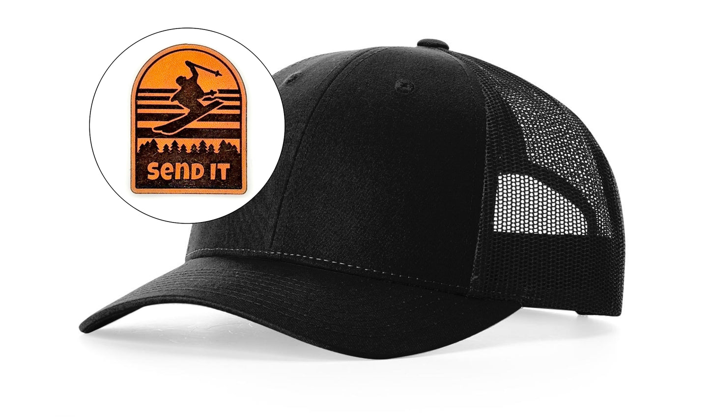 Richardson™ 115 Leather Patch Trucker Hat