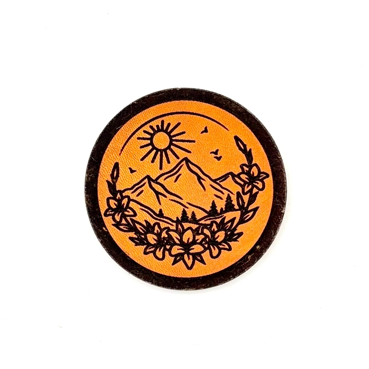 Richardson™ 115 Low Pro - Cream/Loden/Dark Orange Snapback Hat With Premium Leather Patches