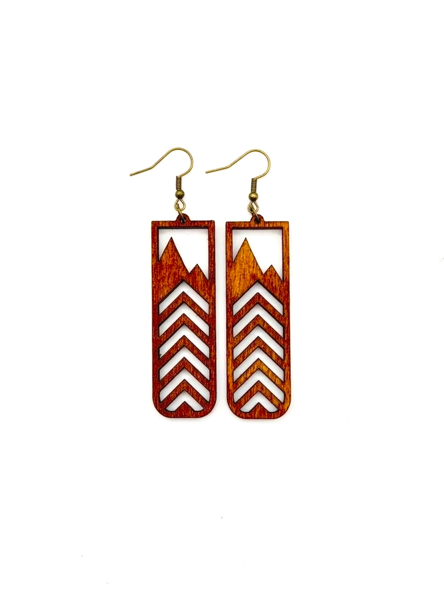 Laser Cut Chevron Mountain Earring