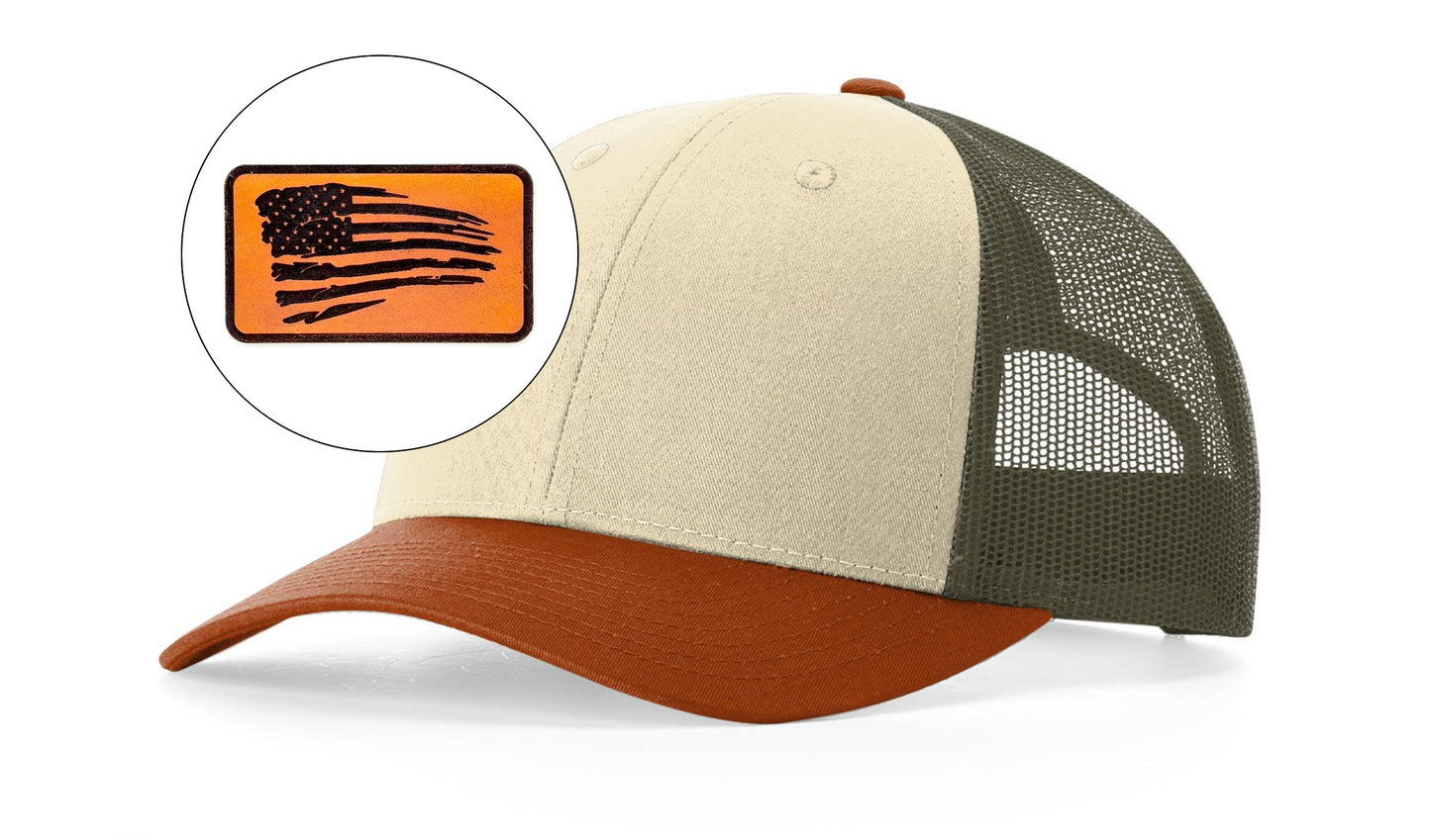 Richardson™ 115 Leather Patch Trucker Hat