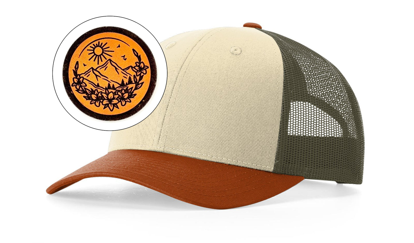 Richardson™ 115 Leather Patch Trucker Hat