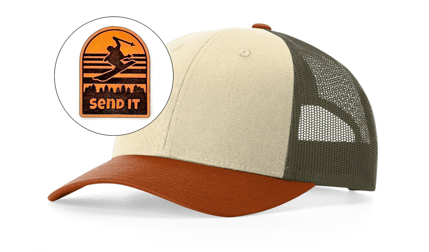 Richardson™ 115 Leather Patch Trucker Hat