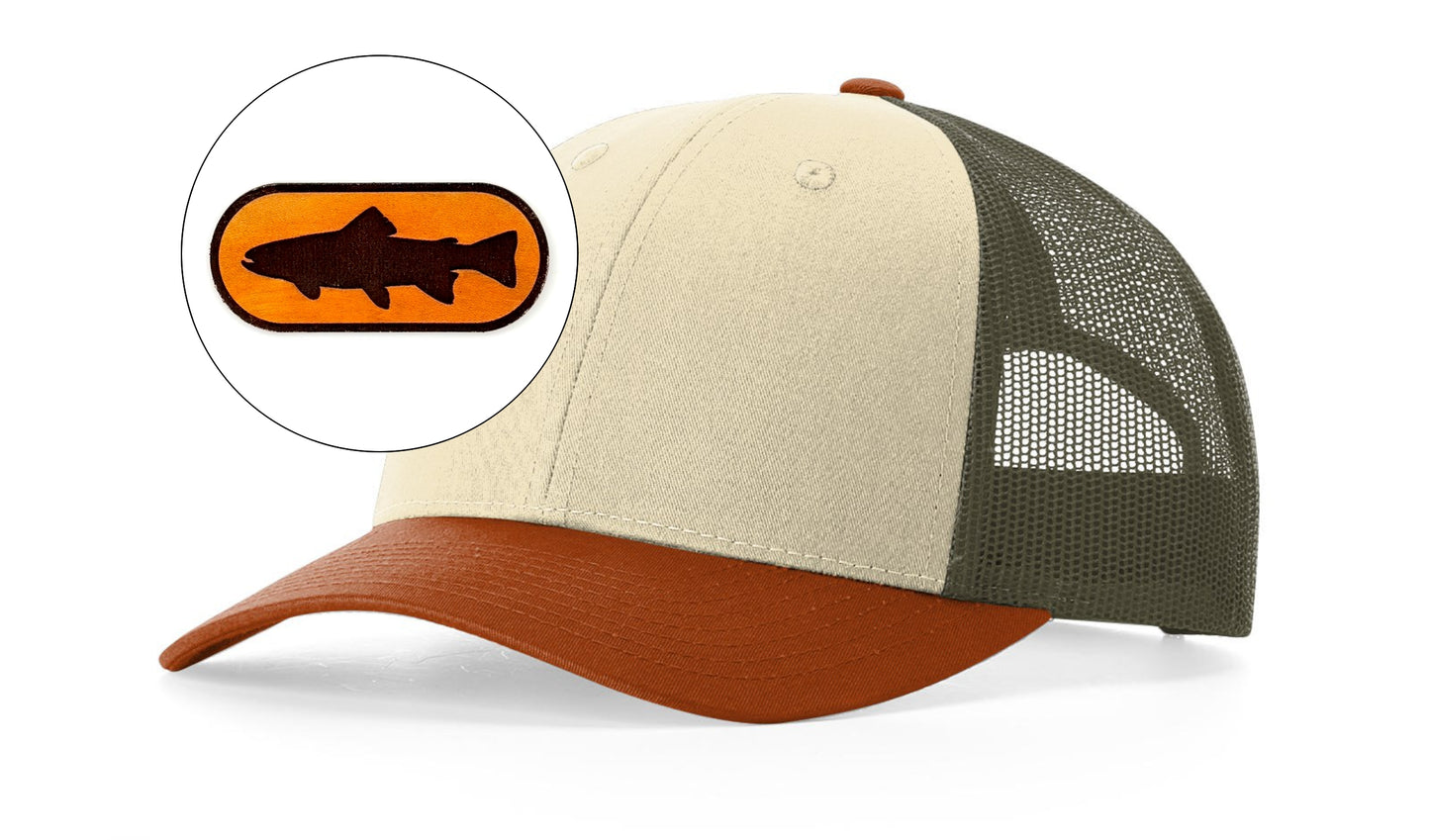 Richardson™ 115 Leather Patch Trucker Hat