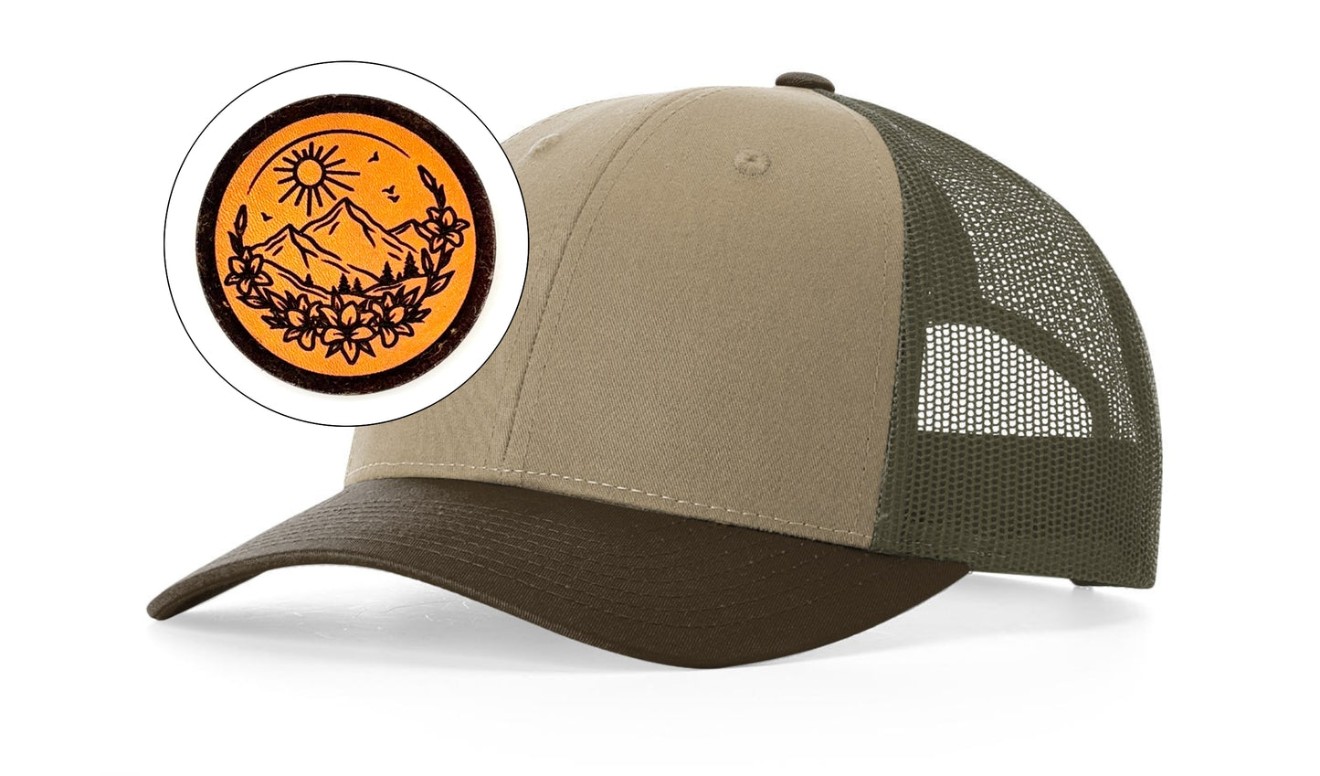 Richardson™ 115 Leather Patch Trucker Hat