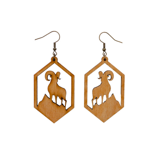 Bighorn sheep earrings
