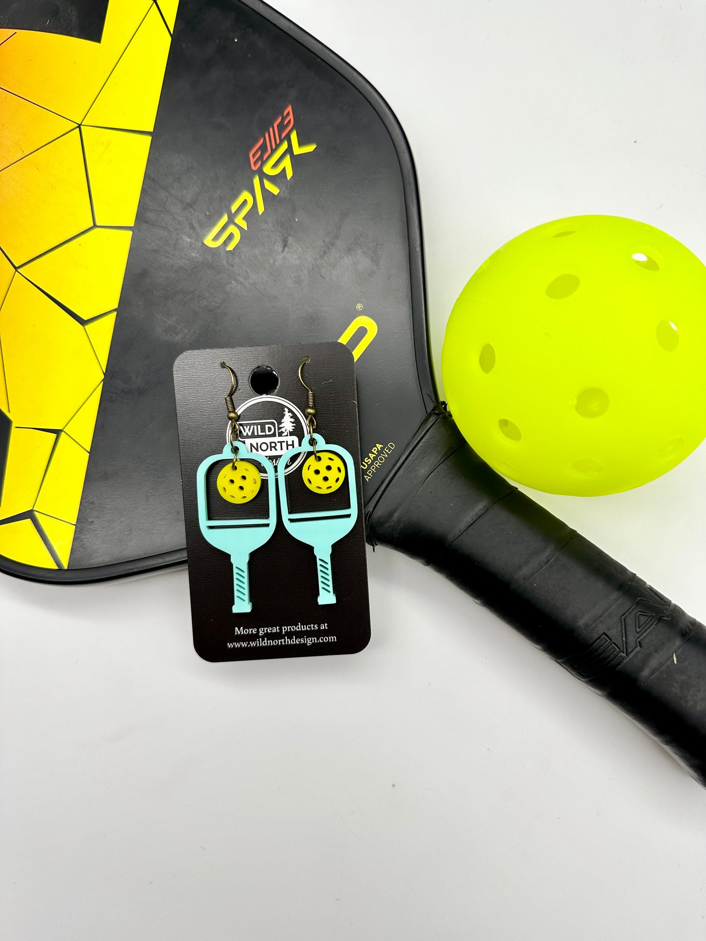 Pickleball acrylic earrings