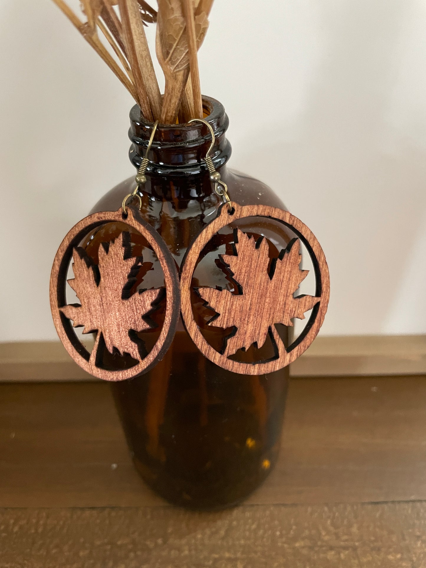 Maple leaf earrings