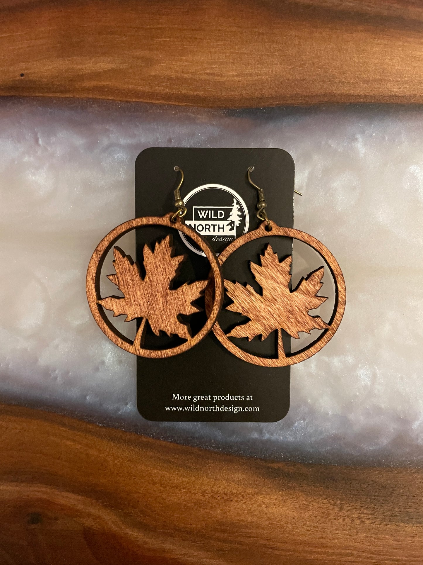 Maple leaf earrings