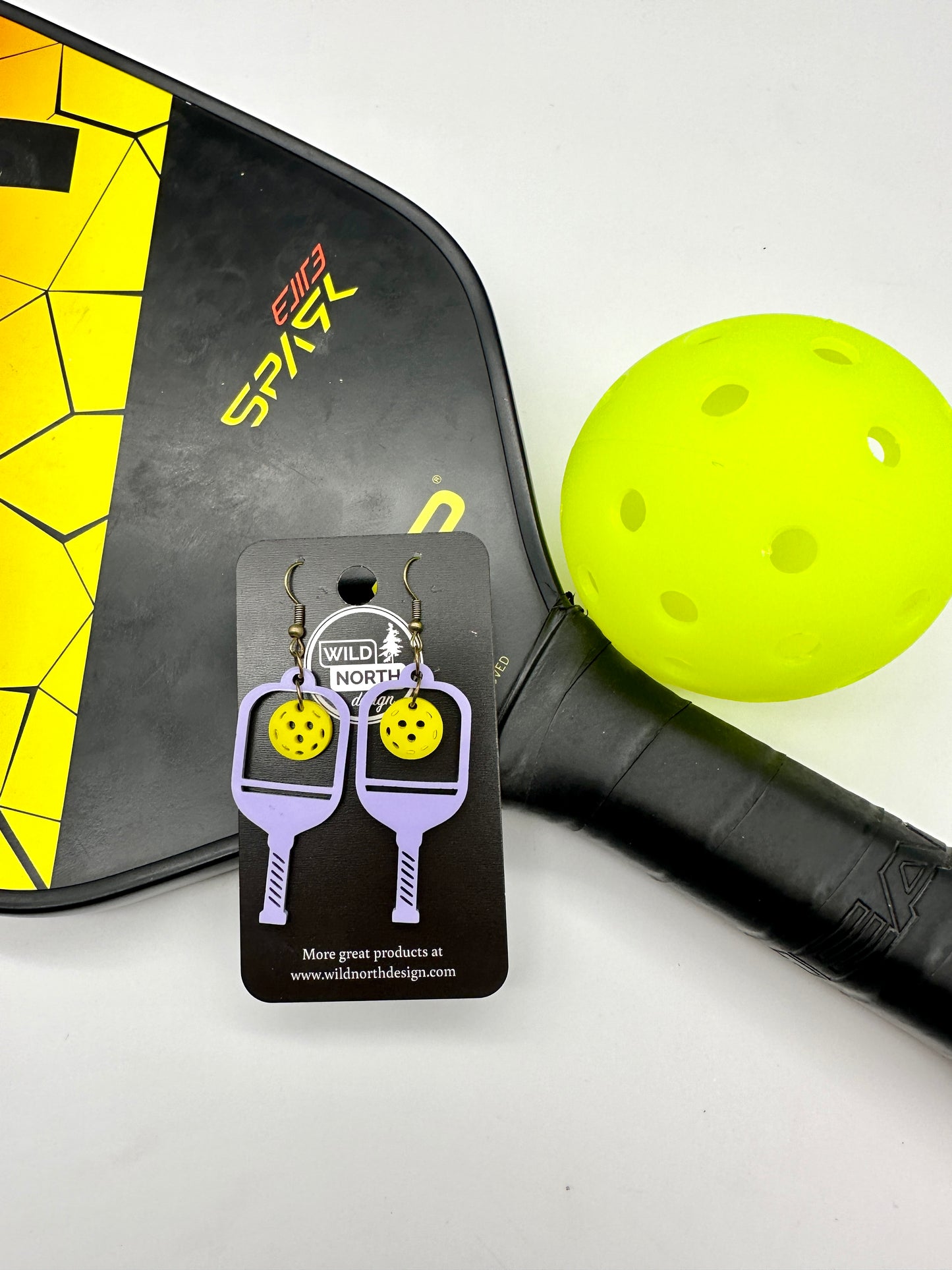 Pickleball acrylic earrings