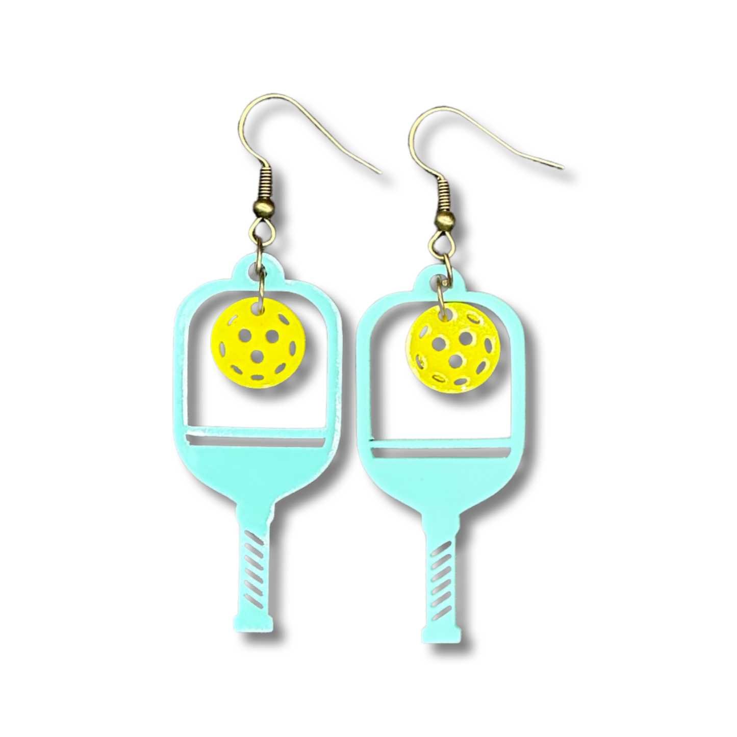 Pickleball acrylic earrings
