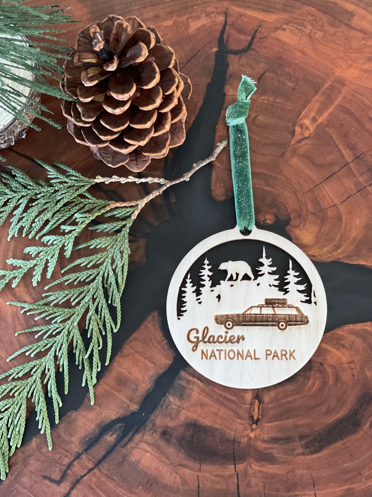 Glacier National Park Christmas ornament
