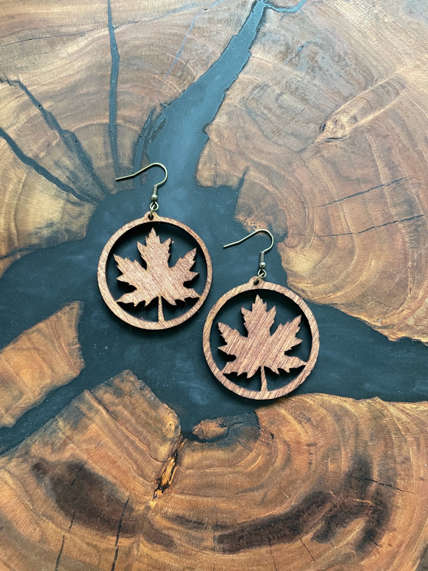 Maple leaf earrings