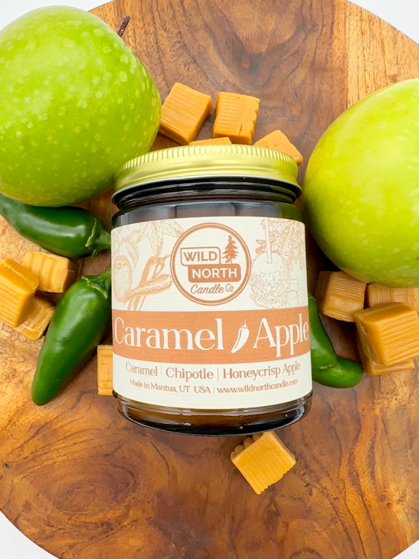 Caramel Apple + Chipotle Soy Blend Wax Candle