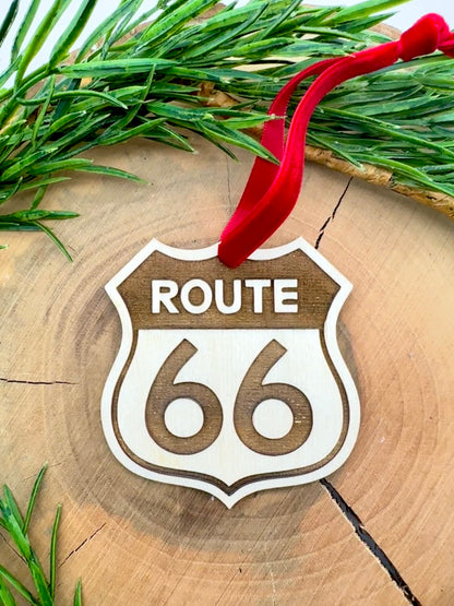 Route 66 Christmas ornament