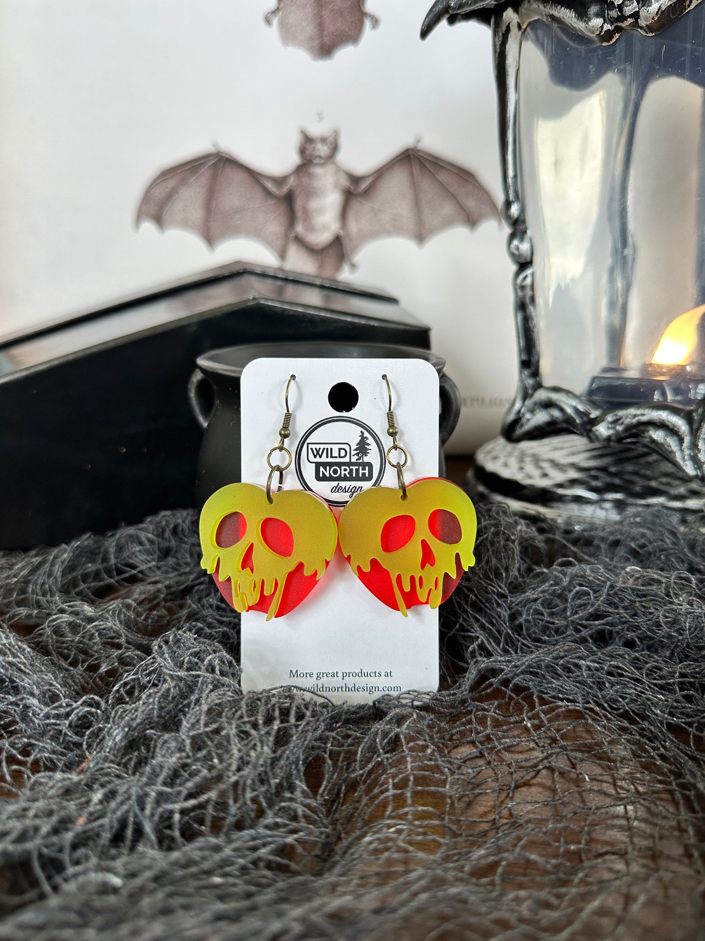 Poison Apple Halloween earrings