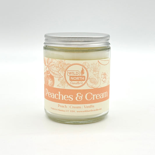 Peaches and Cream Soy Blend Wax Candle
