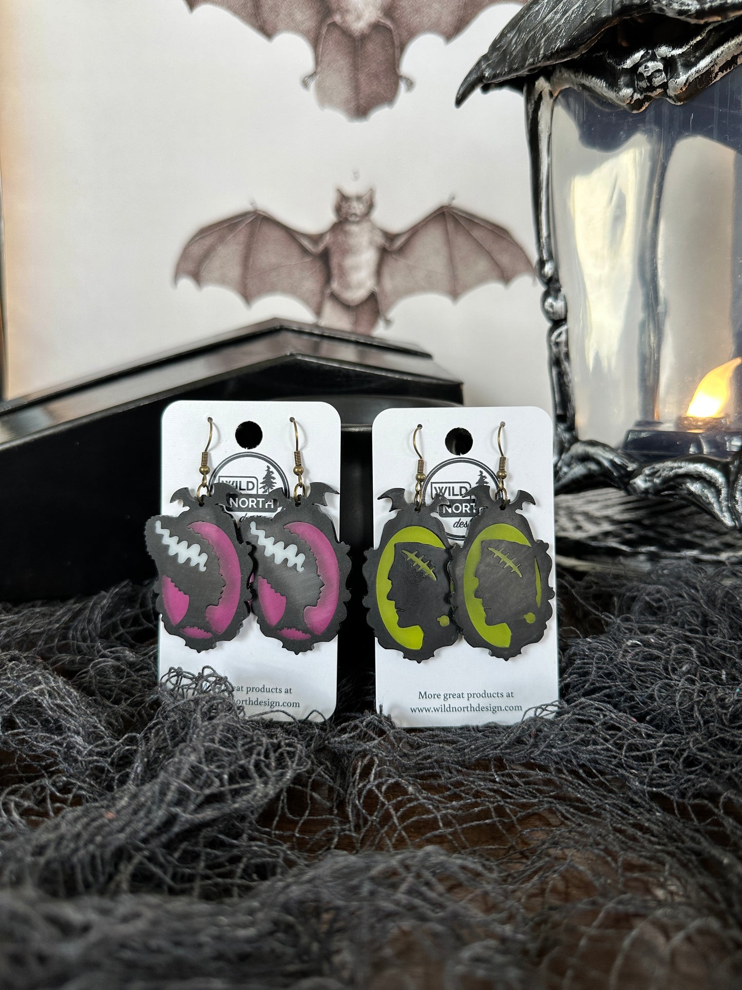 Frankenstein Halloween earrings