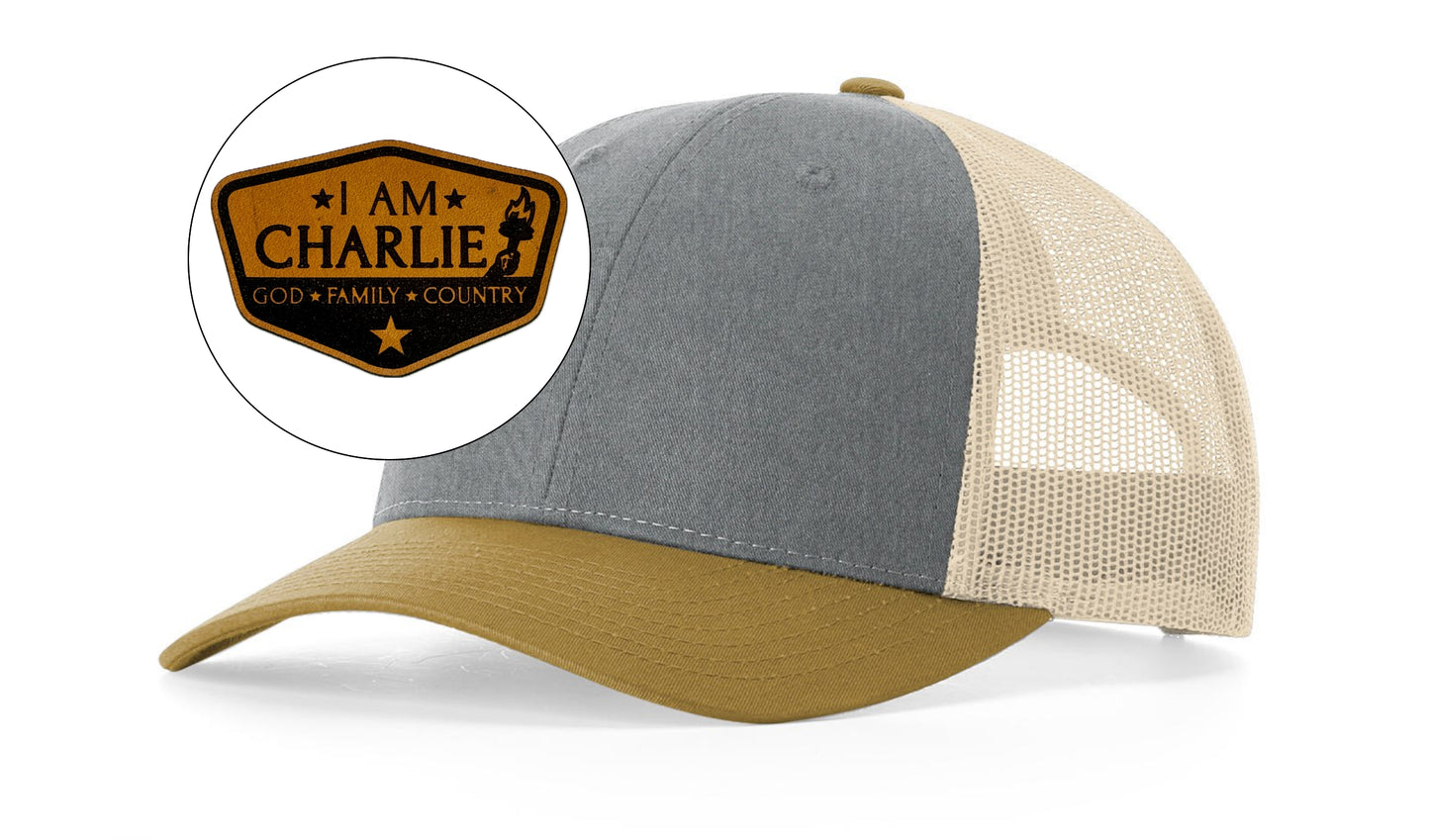 Richardson™ 115 Leather Patch Trucker Hat