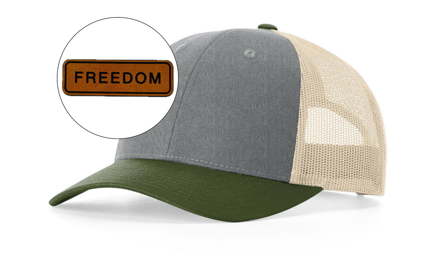 Richardson™ 115 Leather Patch Trucker Hat