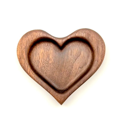 Catch All Heart Tray Walnut