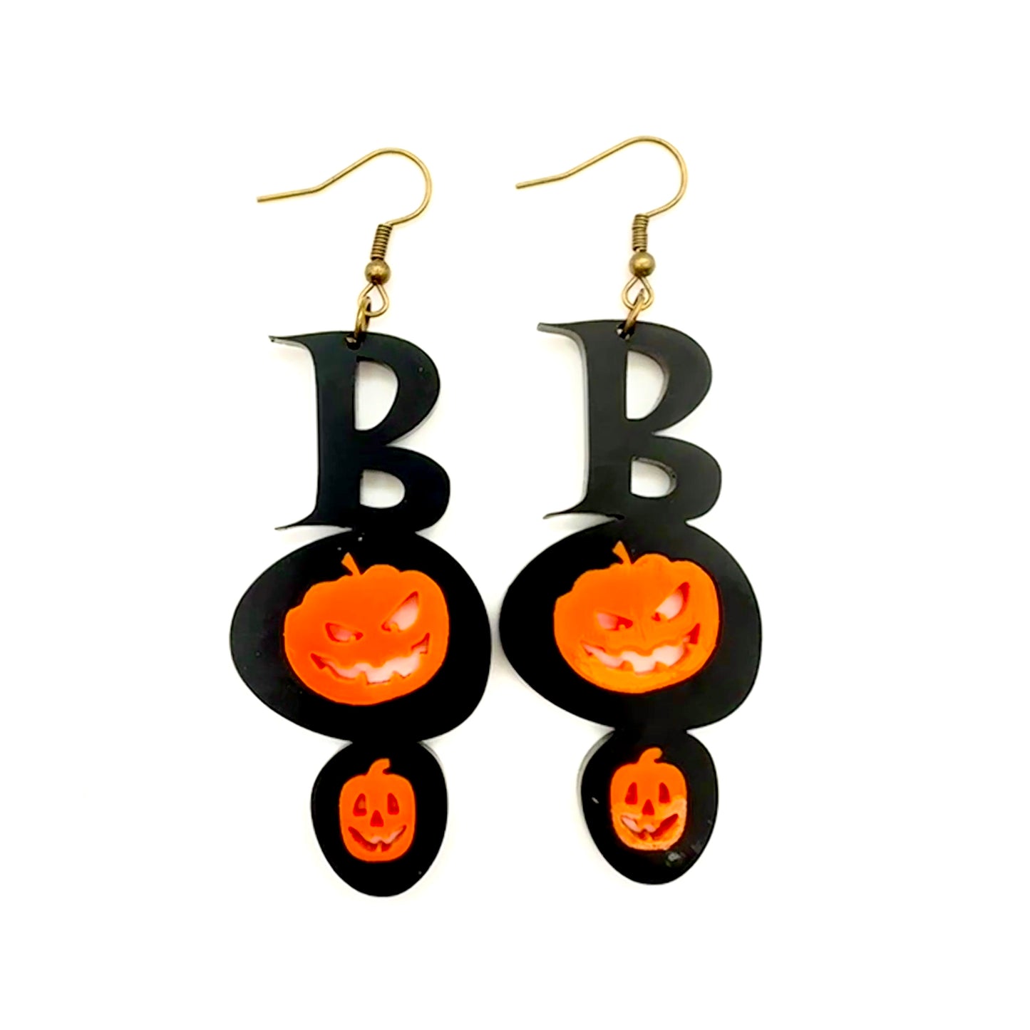 Boo Pumpkin Halloween earrings