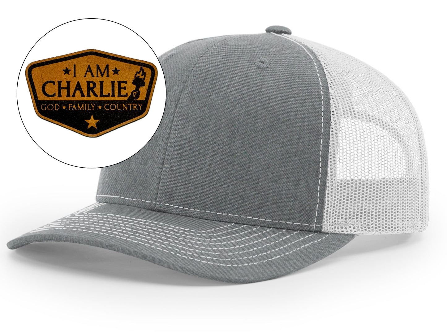 Richardson™ 112 Leather Patch Trucker Hat