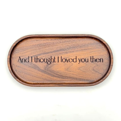 Catch-All Tray (Large) | Walnut/Cherry Wood | Handcrafted, Laser Etched Design | 5x10