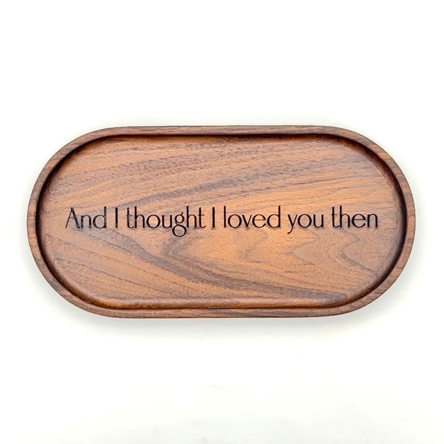 Catch-All Tray (Small) | Walnut/Cherry Wood | Handcrafted, Laser Etched Design | 4x8