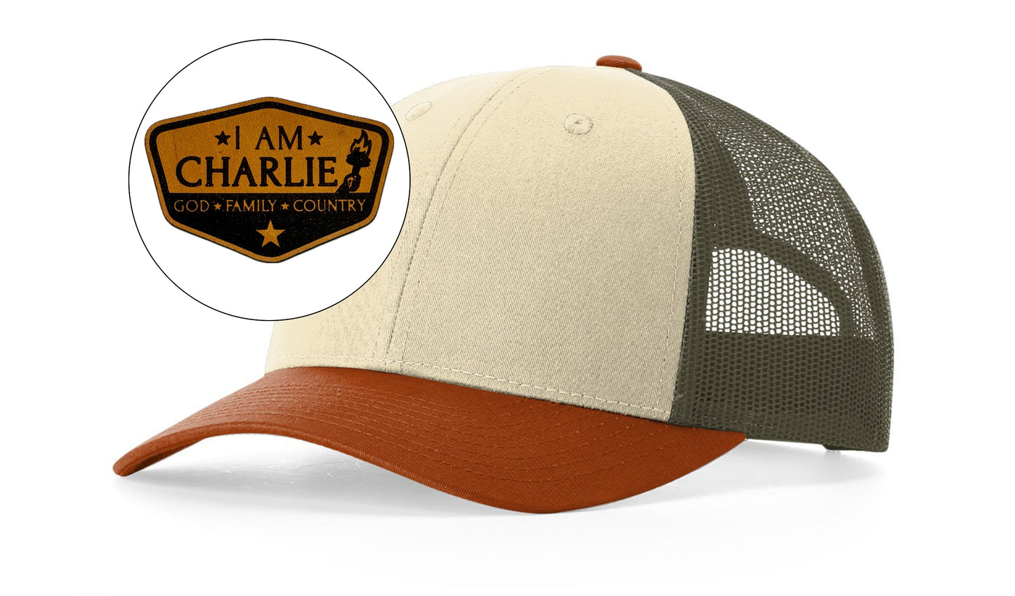 Richardson™ 115 Leather Patch Trucker Hat