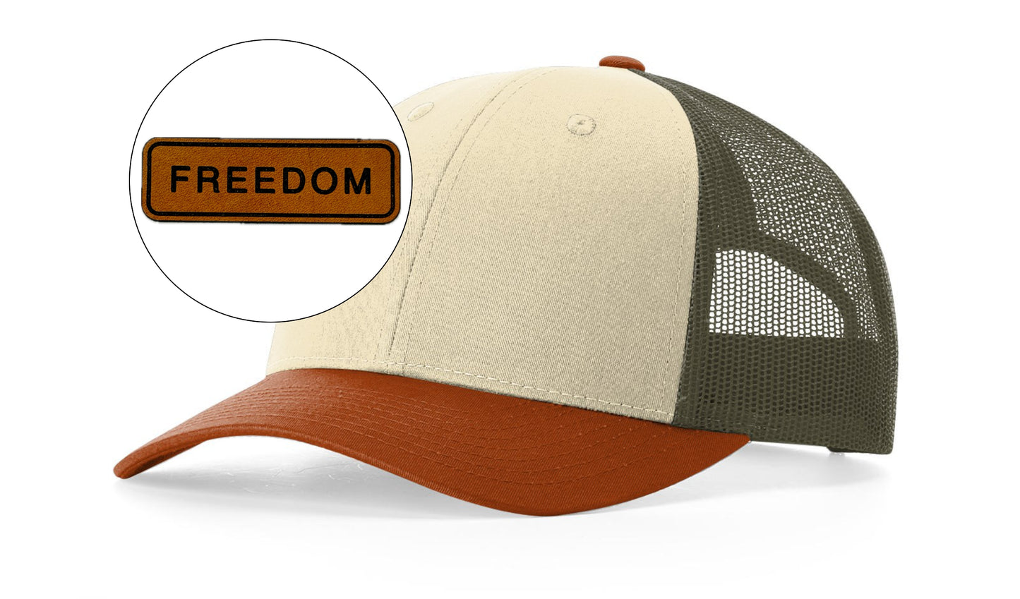 Richardson™ 115 Leather Patch Trucker Hat