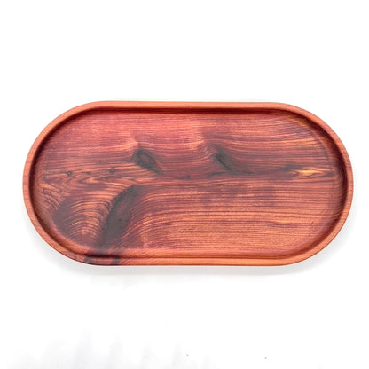 Catch-All Tray (Large) | Walnut/Cherry Wood | Handcrafted, Laser Etched Design | 5x10