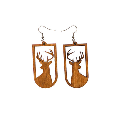 White tail buck earrings