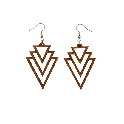 Geo triangle earrings