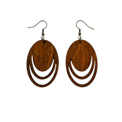 Oval cutout earrings