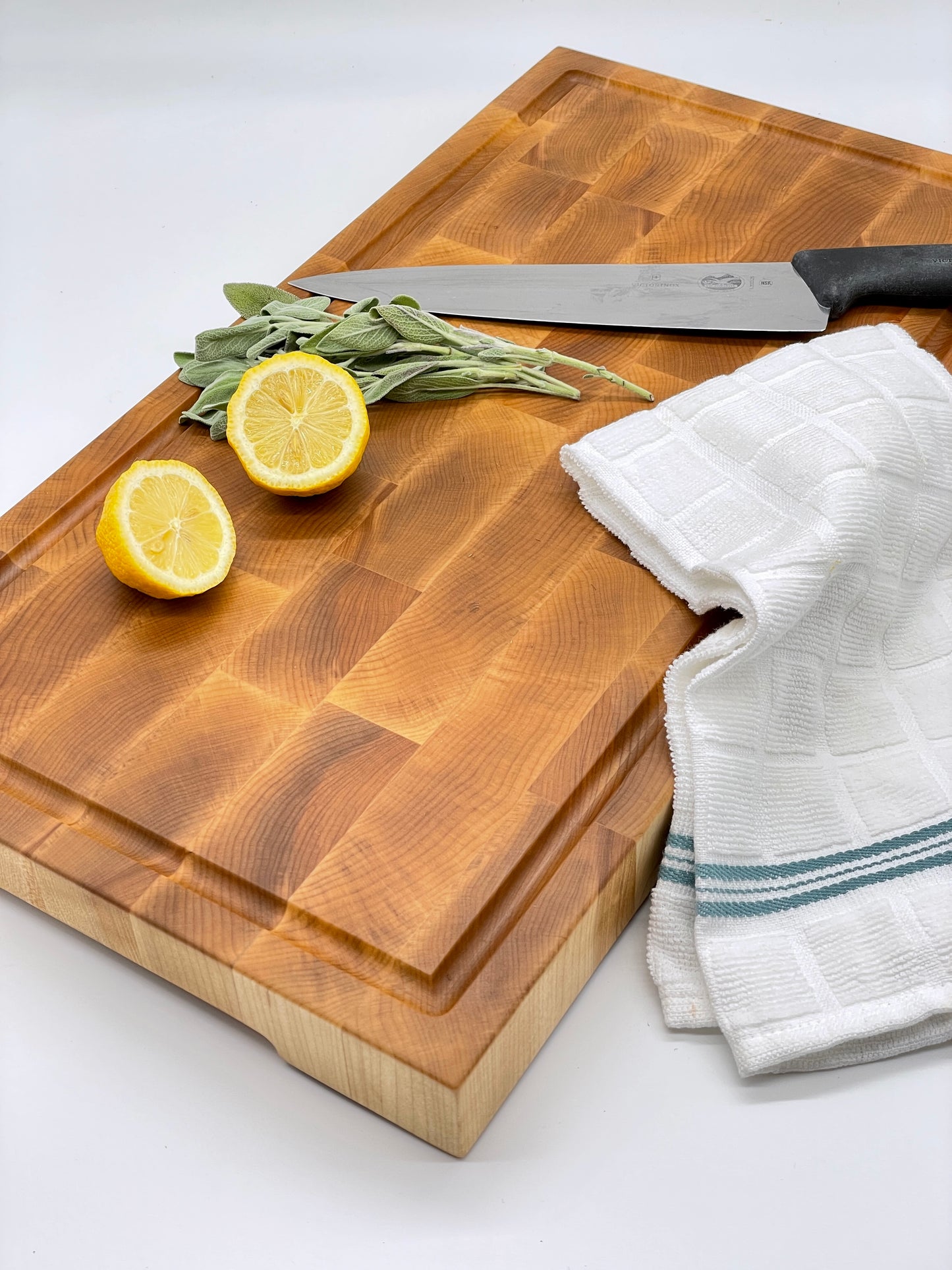 Large end grain maple cutting board