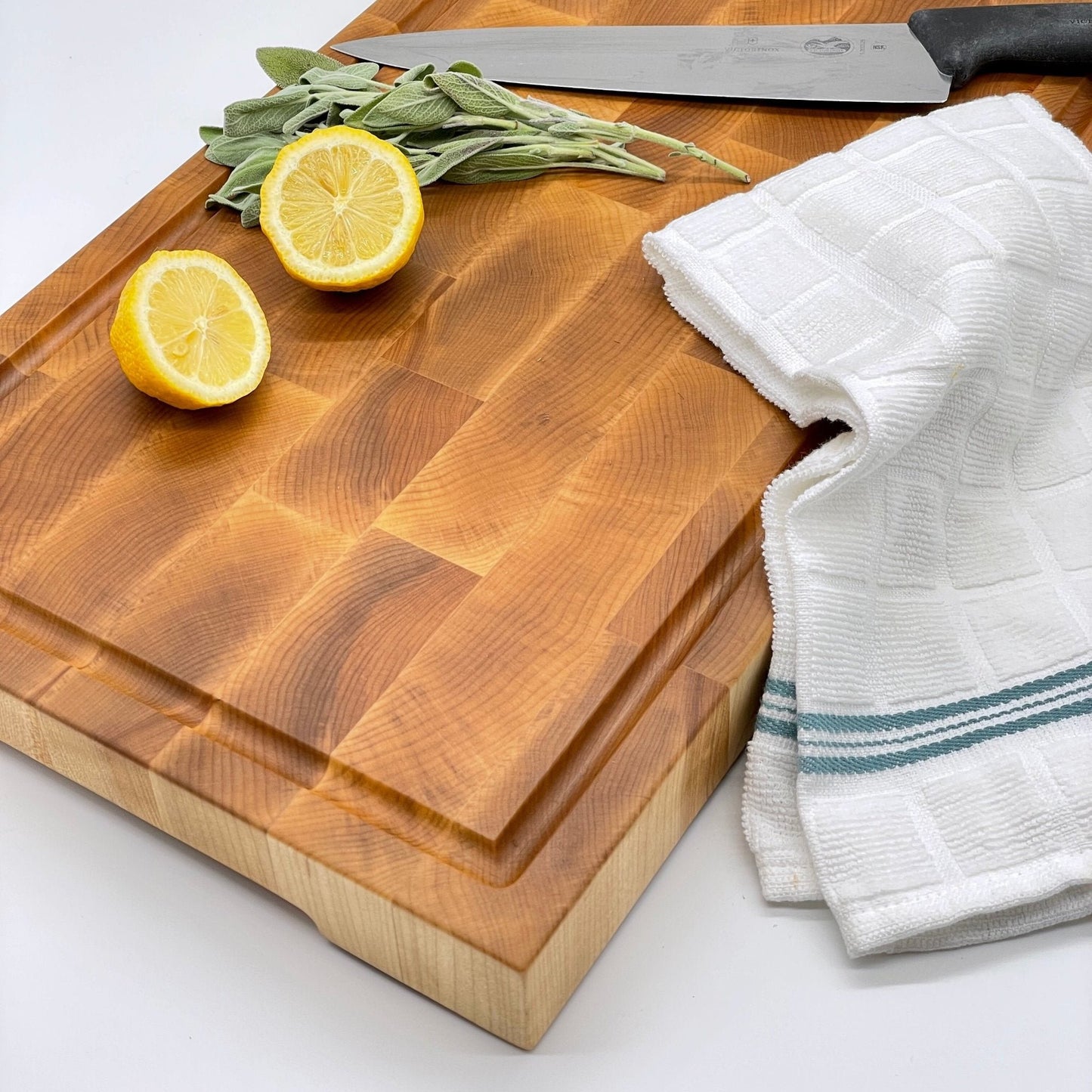 Large end grain maple cutting board