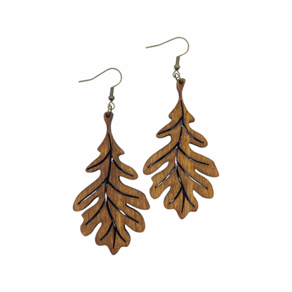 Oak leaf earrings