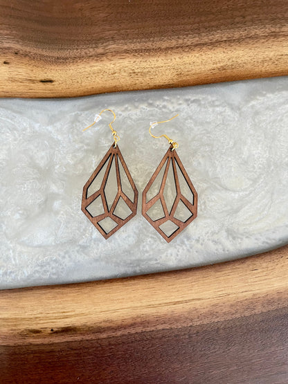 Geo teardrop earrings