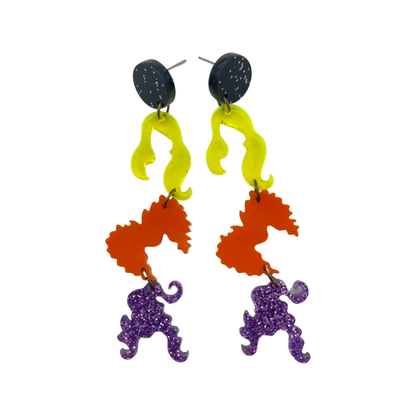 Hocus Pocus hair Halloween earrings