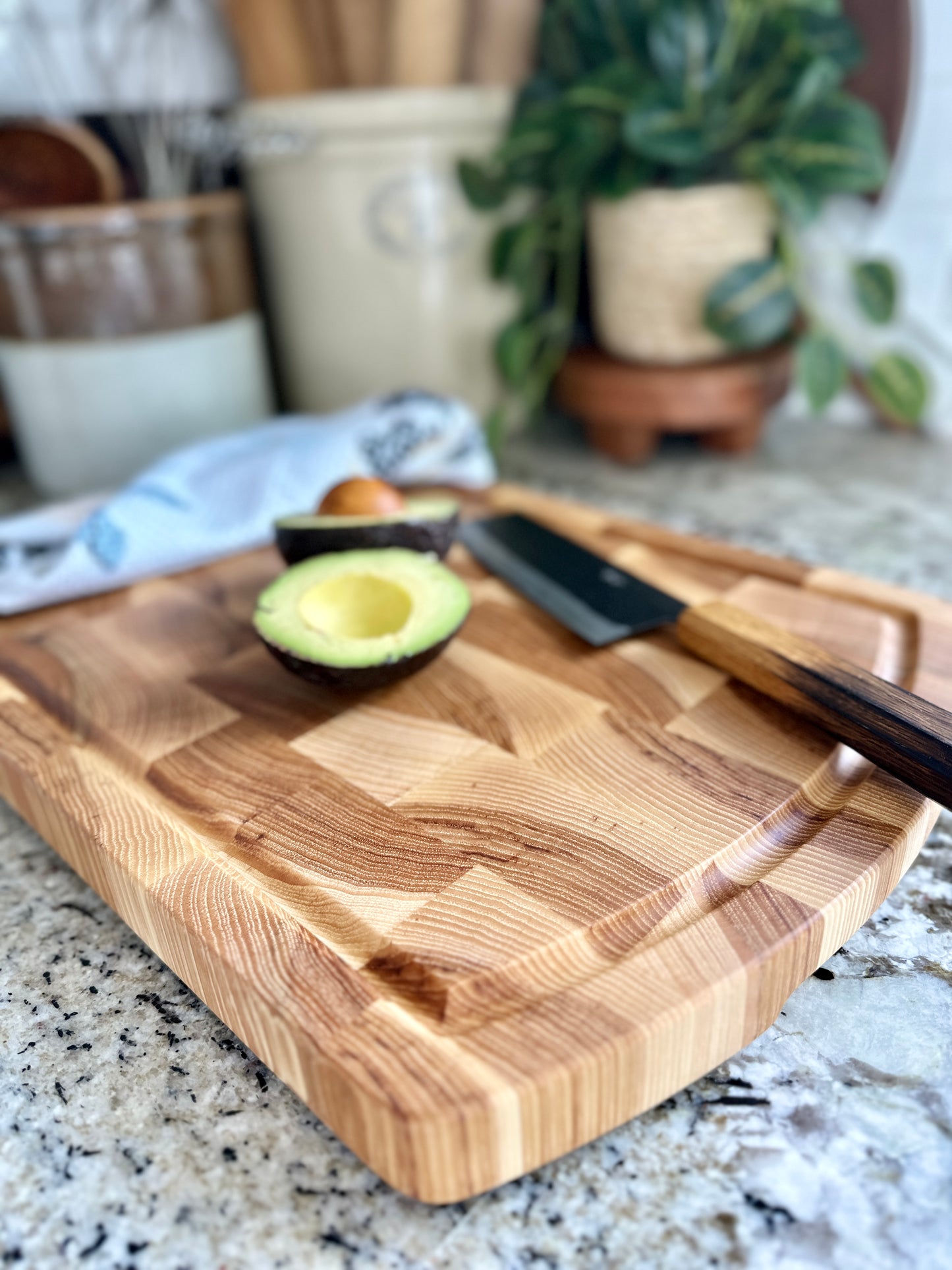 End Grain Hickory Cutting Board LP