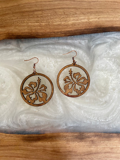 Hibiscus earrings