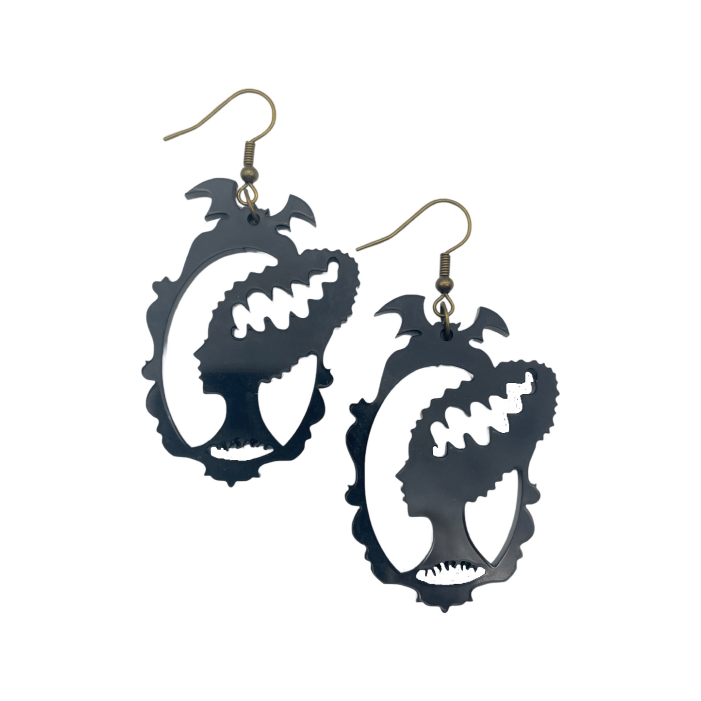 Bride of Frankenstein Halloween earrings