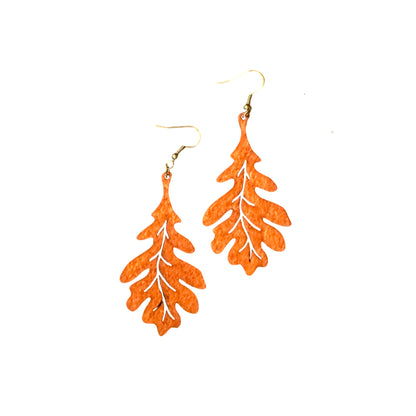 Oak leaf earrings