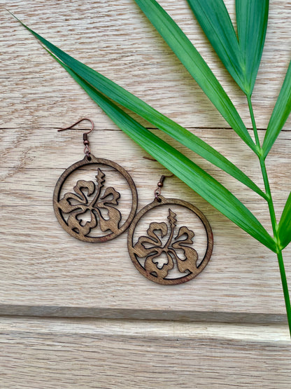 Hibiscus earrings