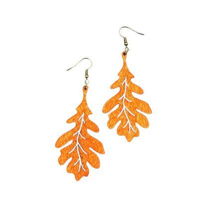 Oak leaf earrings