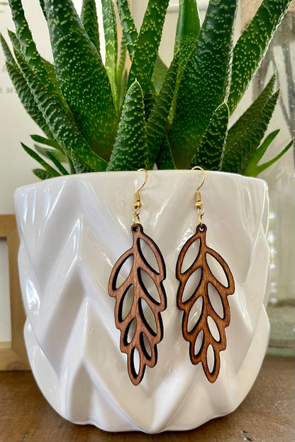 Laurel leaf earrings