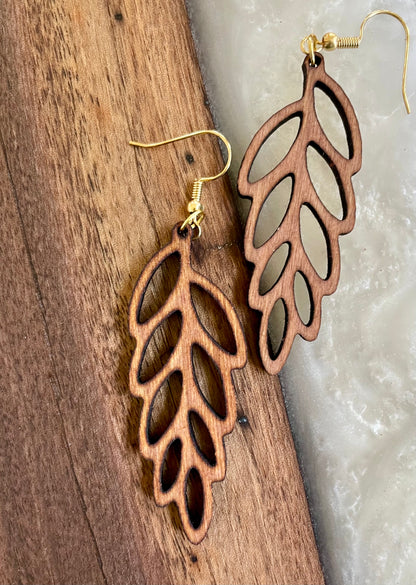 Laurel leaf earrings